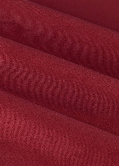 Furn The Ultimate Velvet Room Darkening Eyelet Curtain Pair Burgundy