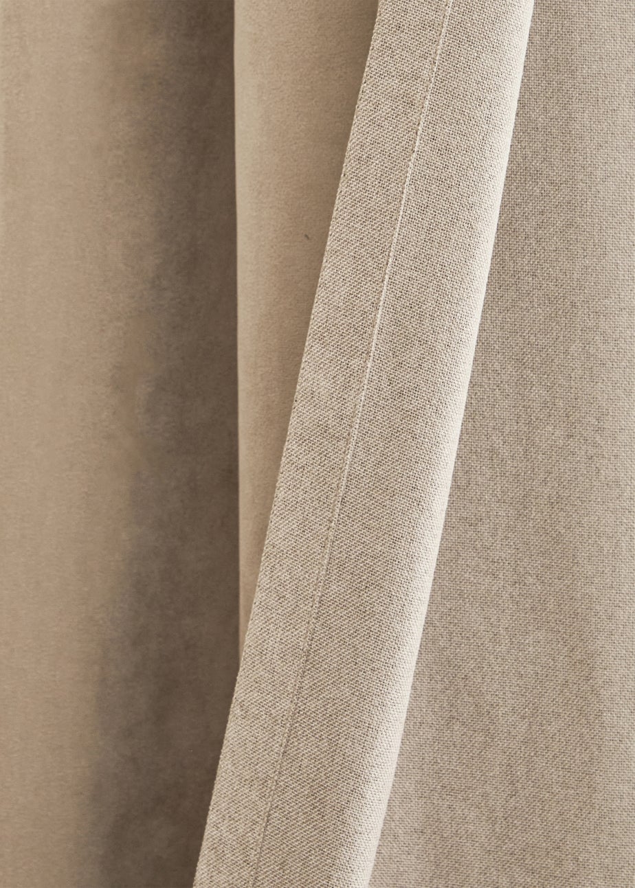 Furn Verso Reversible Suede-look Blackout Eyelet Curtain Pair Mocha