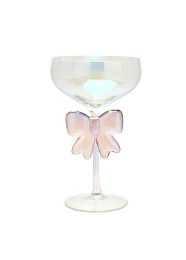 Hestia White Iridescent Bow Martini Glass