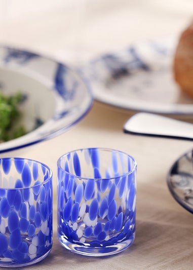 Hestia Blue Deep Bottom Plate Fish Design