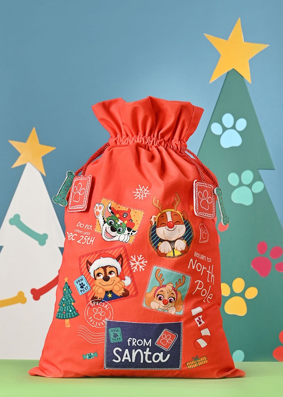Paw Patrol Red Multi Character Christmas Sack
