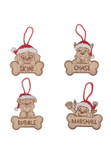 Paw Patrol Character Wooden Hanging Decorations Set of 4