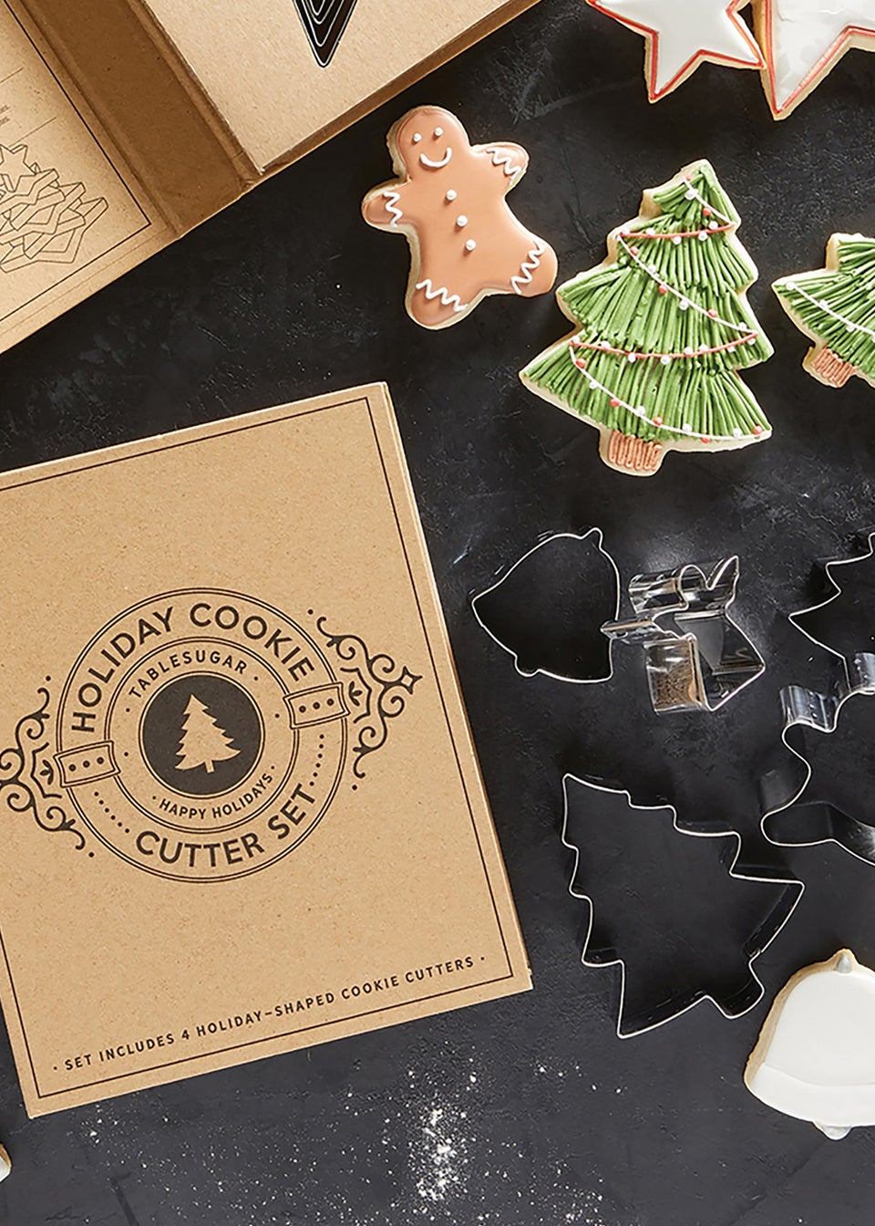 Santa Barbara Silver Christmas Cookie Cutter Gift Set