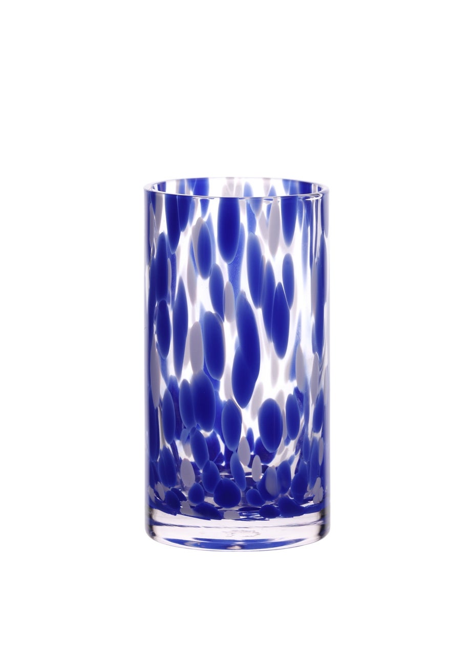 Hestia Blue Tortoise Shell Hi Ball Glasses Set of 2