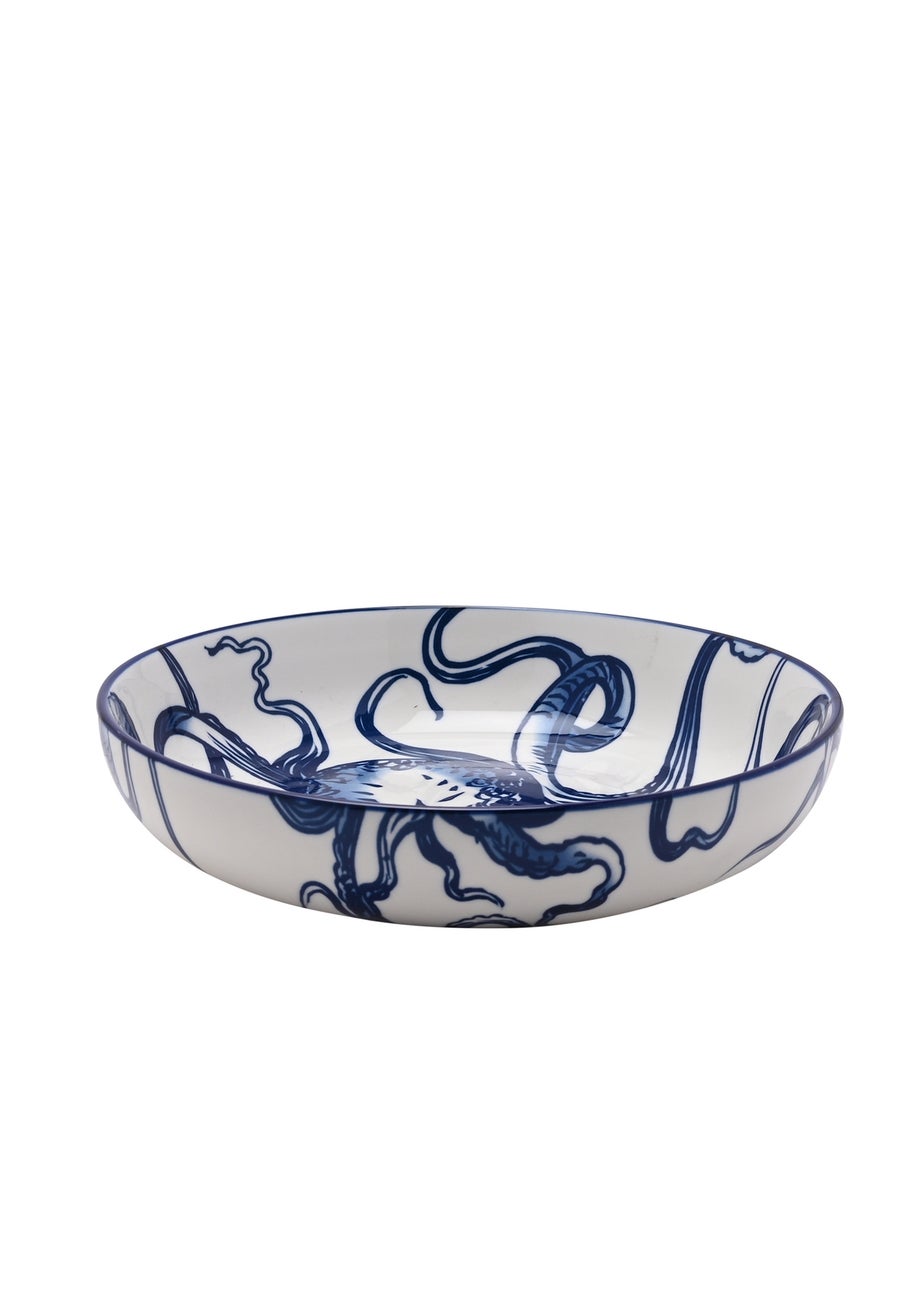 Hestia Blue Salad Bowl Octopus Design
