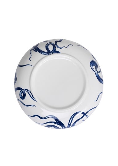 Hestia Blue Salad Bowl Octopus Design