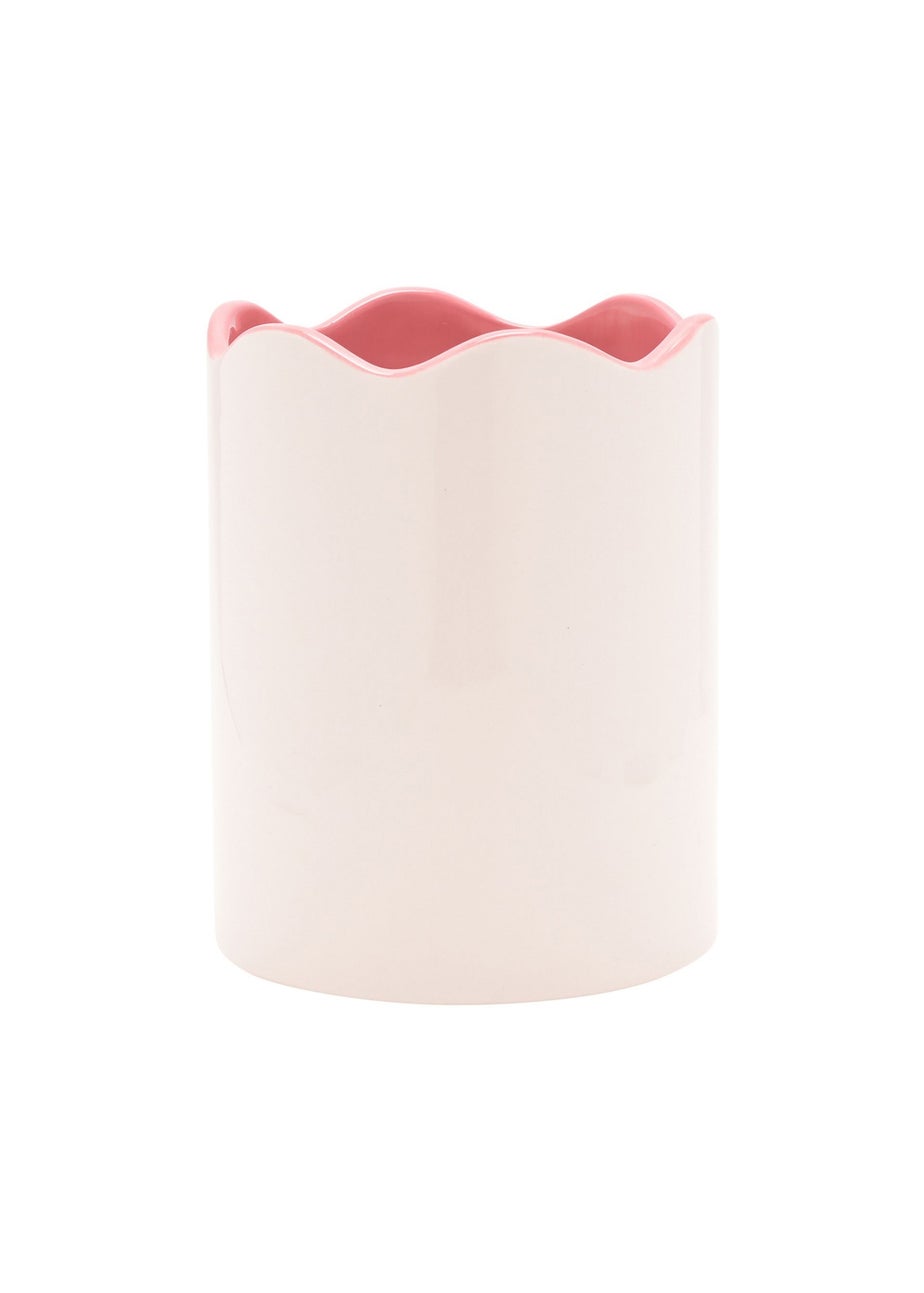 Raspberry Blossom Multi-coloured Plant Pot Keep Growing Saying