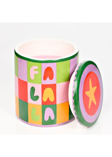 Raspberry Blossom Multi-coloured Lidded Candle Fa La La