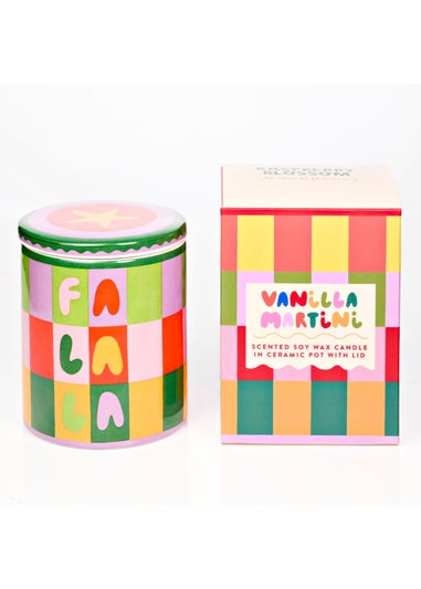 Raspberry Blossom Multi-coloured Lidded Candle Fa La La