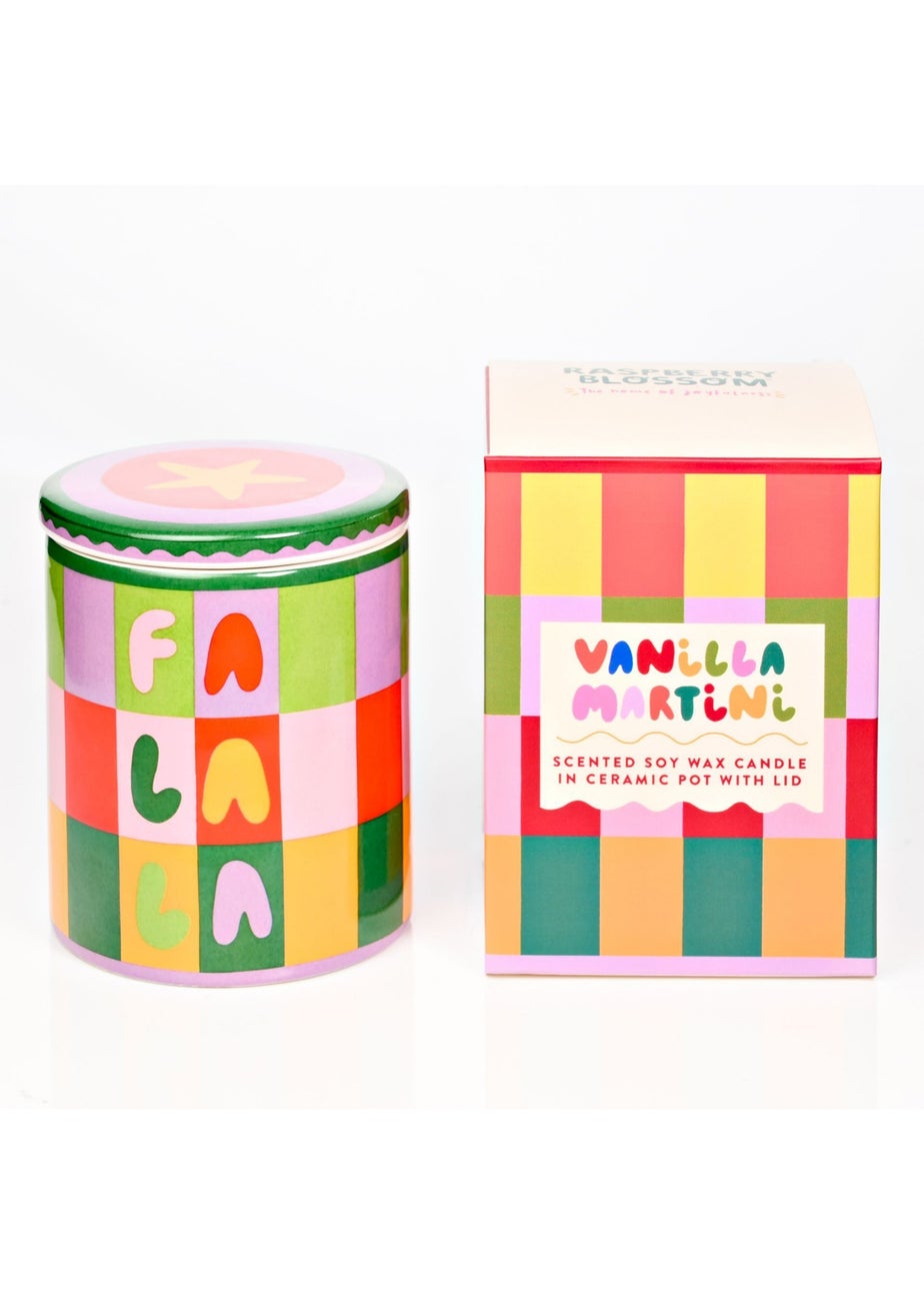 Raspberry Blossom Multi-coloured Lidded Candle Fa La La