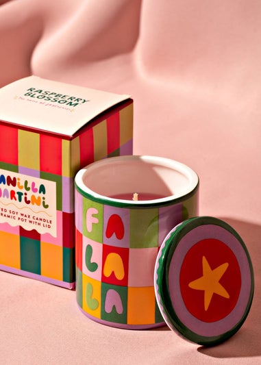 Raspberry Blossom Multi-coloured Lidded Candle Fa La La