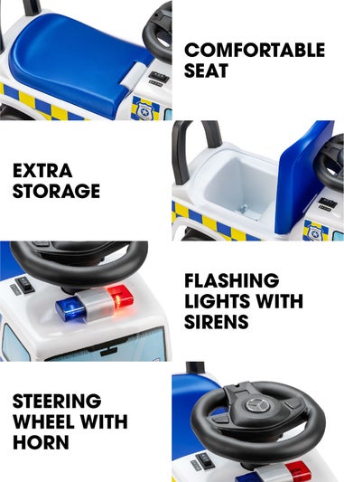 Xootz Mercedes-Benz Police Foot to Floor Ride On White