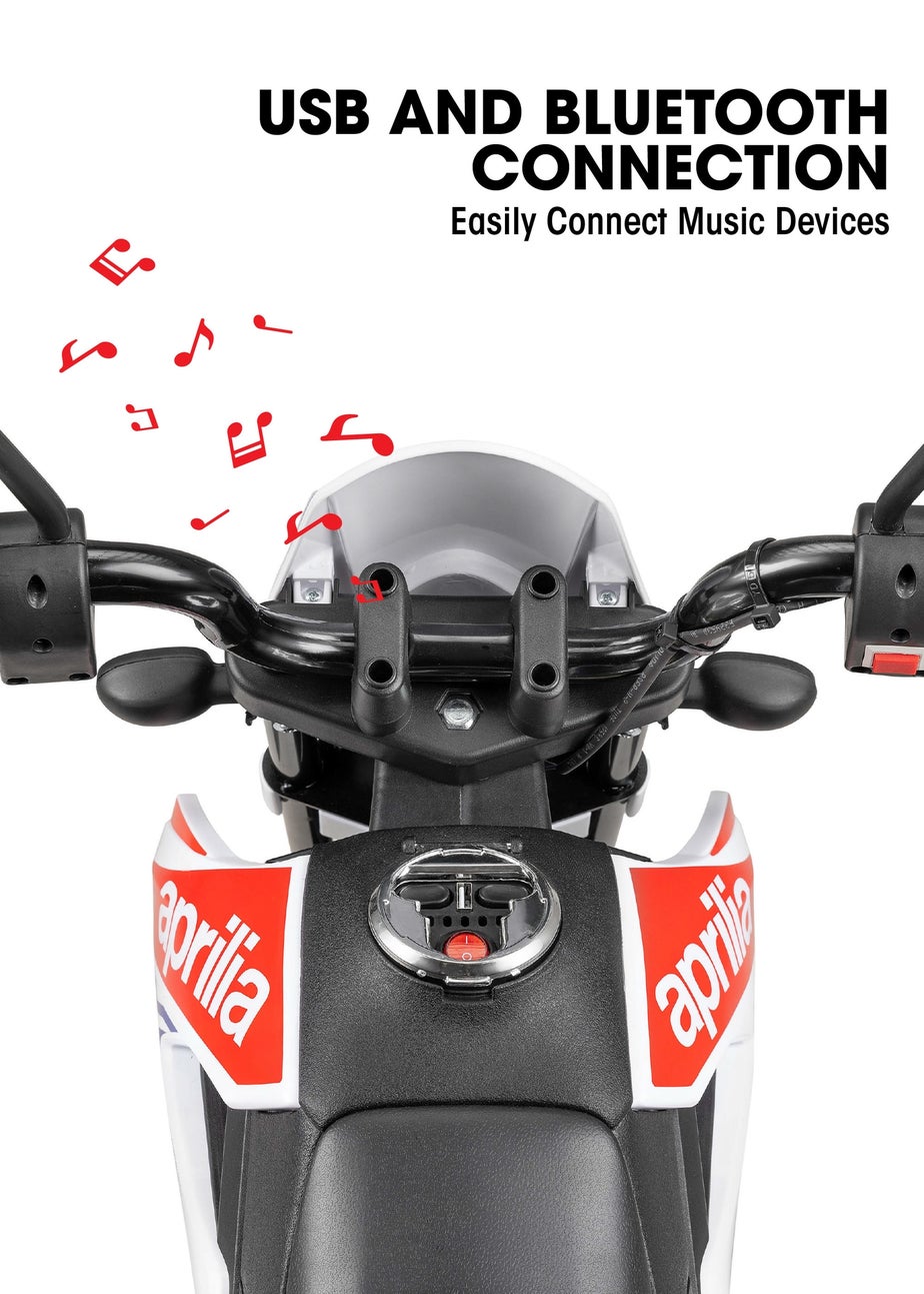 Xootz Aprilia Motorbike 12V Lithium White