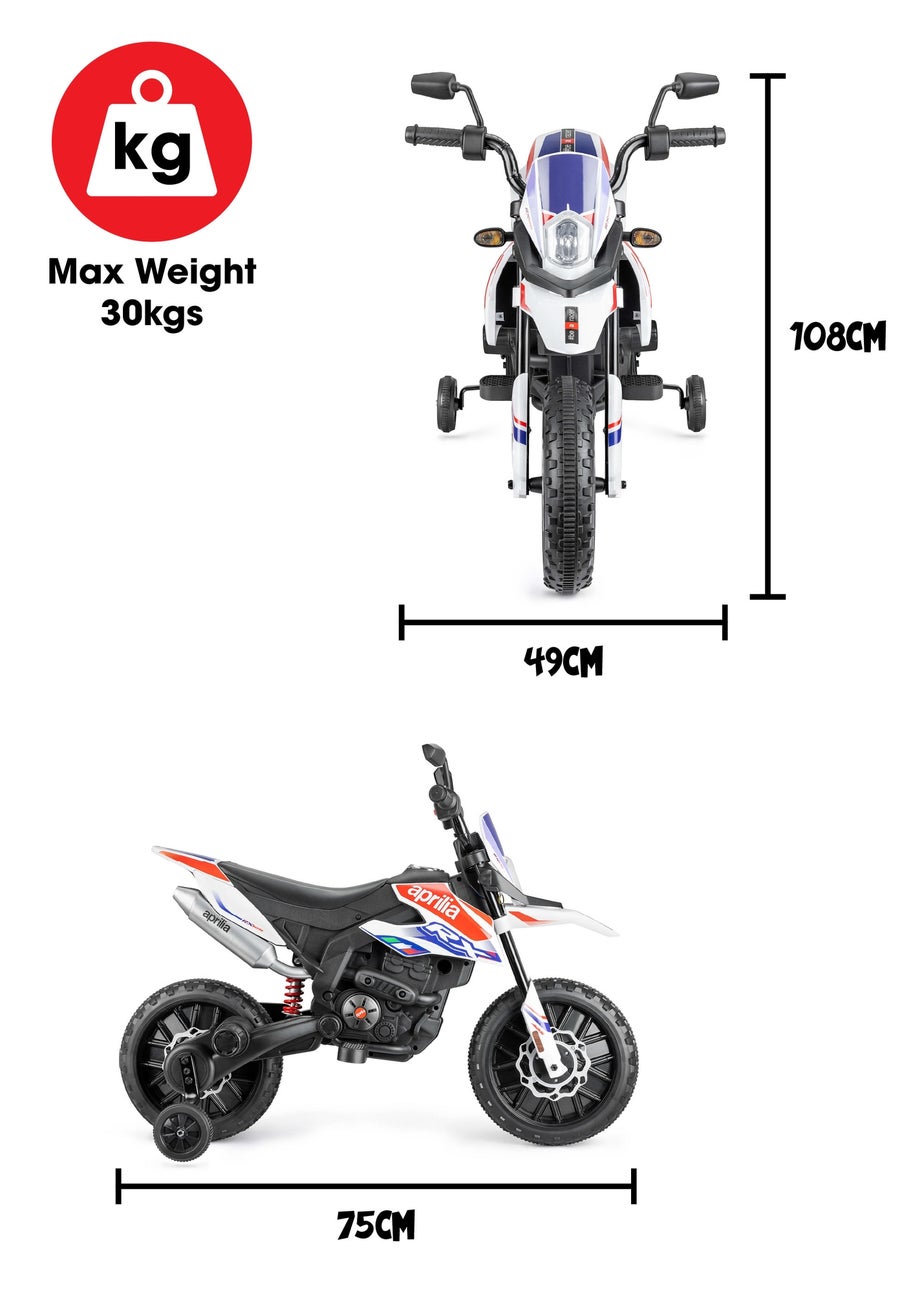 Xootz Aprilia Motorbike 12V Lithium White