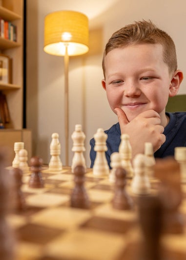 Toyrific 2 In 1 Chess & Draughts Brown