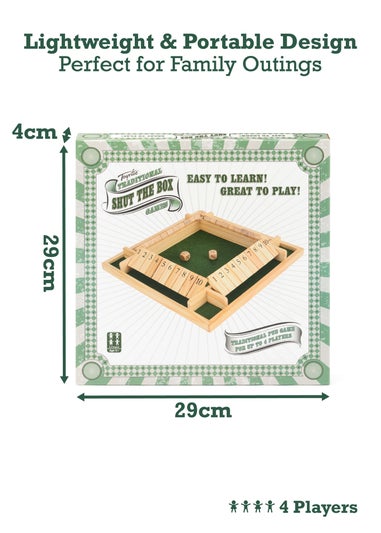 Toyrific 4 Player Shut The Box Brown