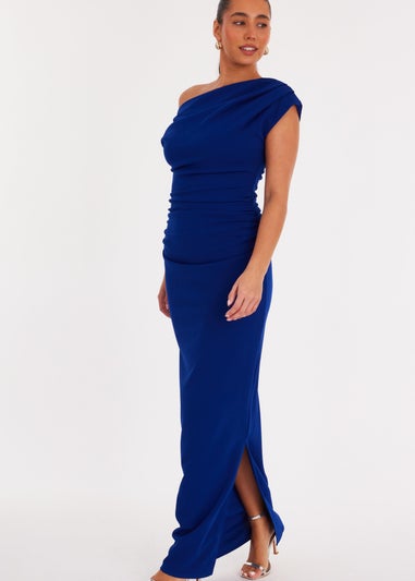 Quiz Blue Asymmetric Maxi Dress
