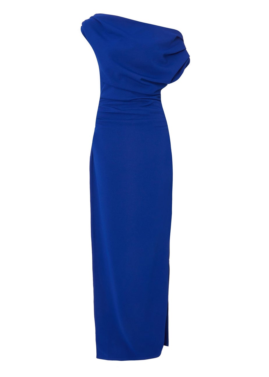 Quiz Blue Asymmetric Maxi Dress