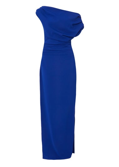 Quiz Blue Asymmetric Maxi Dress