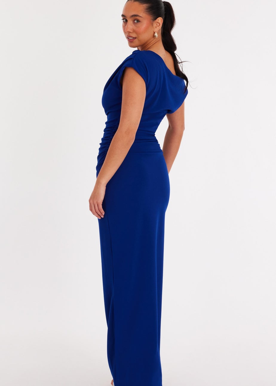 Quiz Blue Asymmetric Maxi Dress