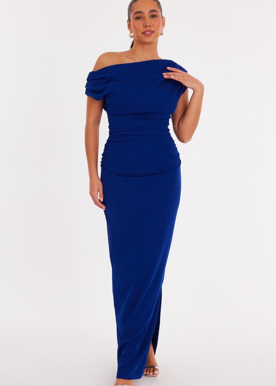 Quiz Blue Asymmetric Maxi Dress