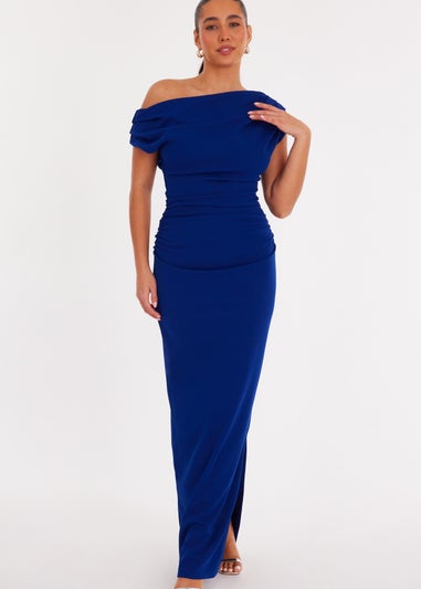 Quiz Blue Asymmetric Maxi Dress