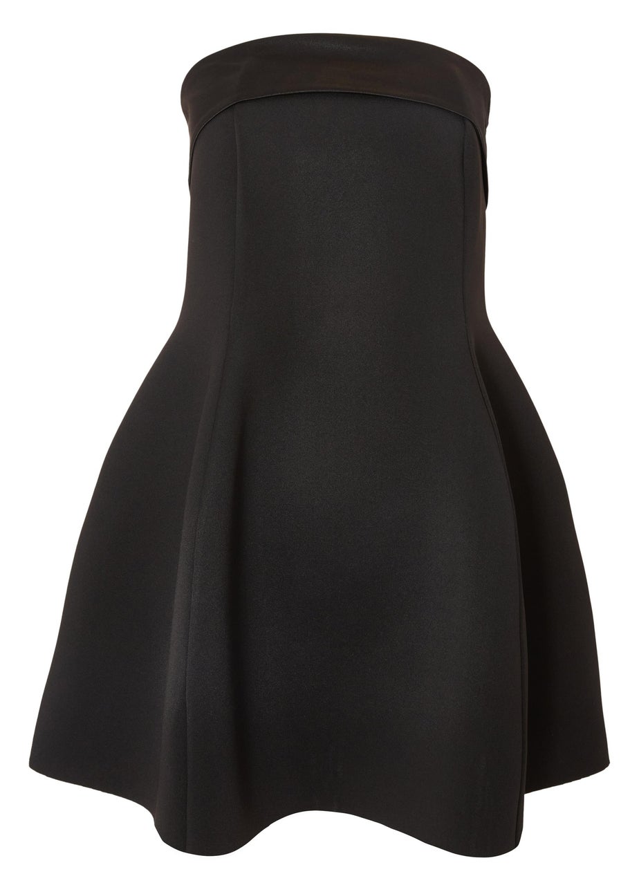 Quiz Black Bandeau A-Line Mini Dress