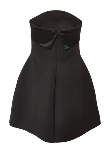 Quiz Black Bandeau A-Line Mini Dress