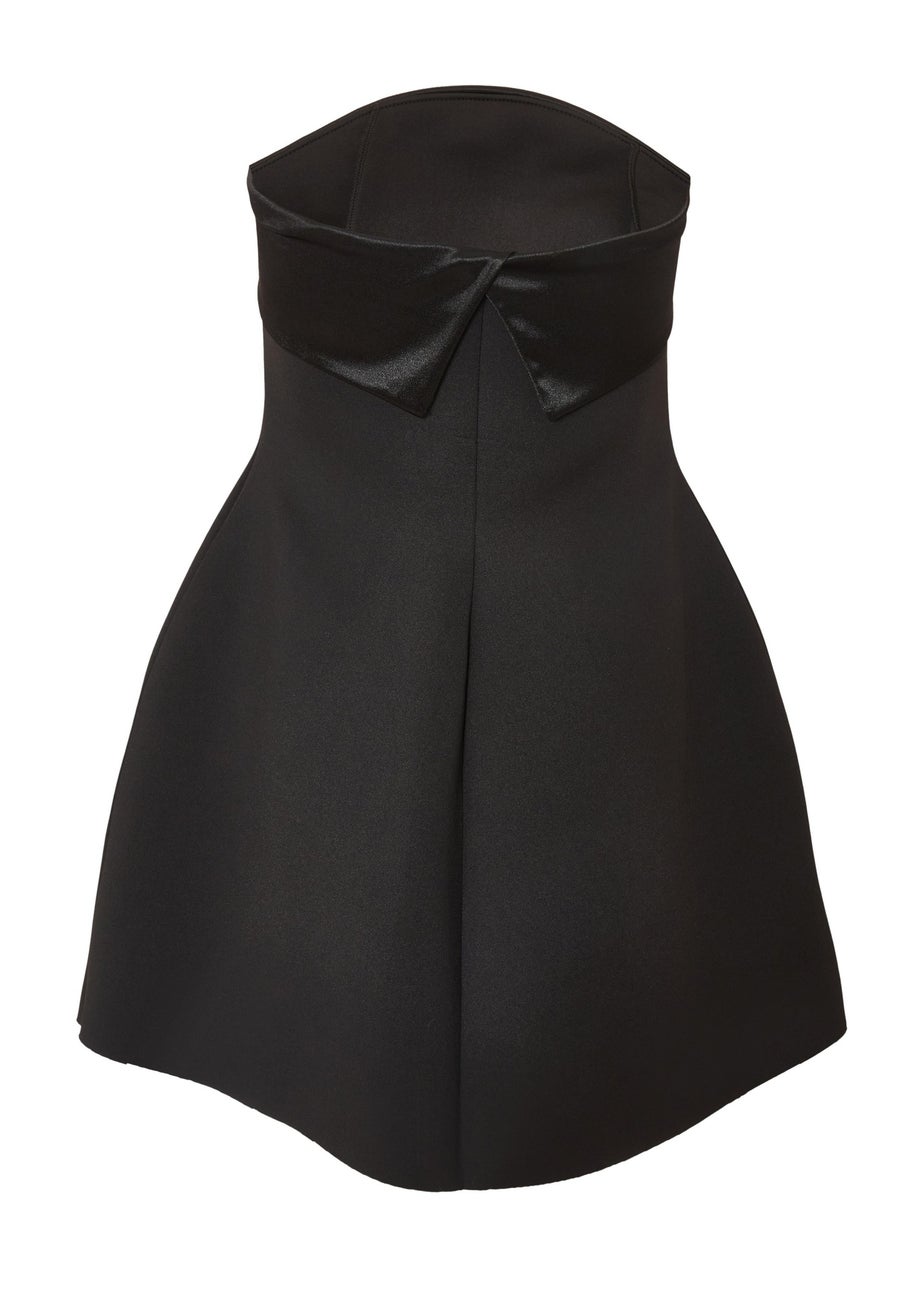 Quiz Black Bandeau A-Line Mini Dress