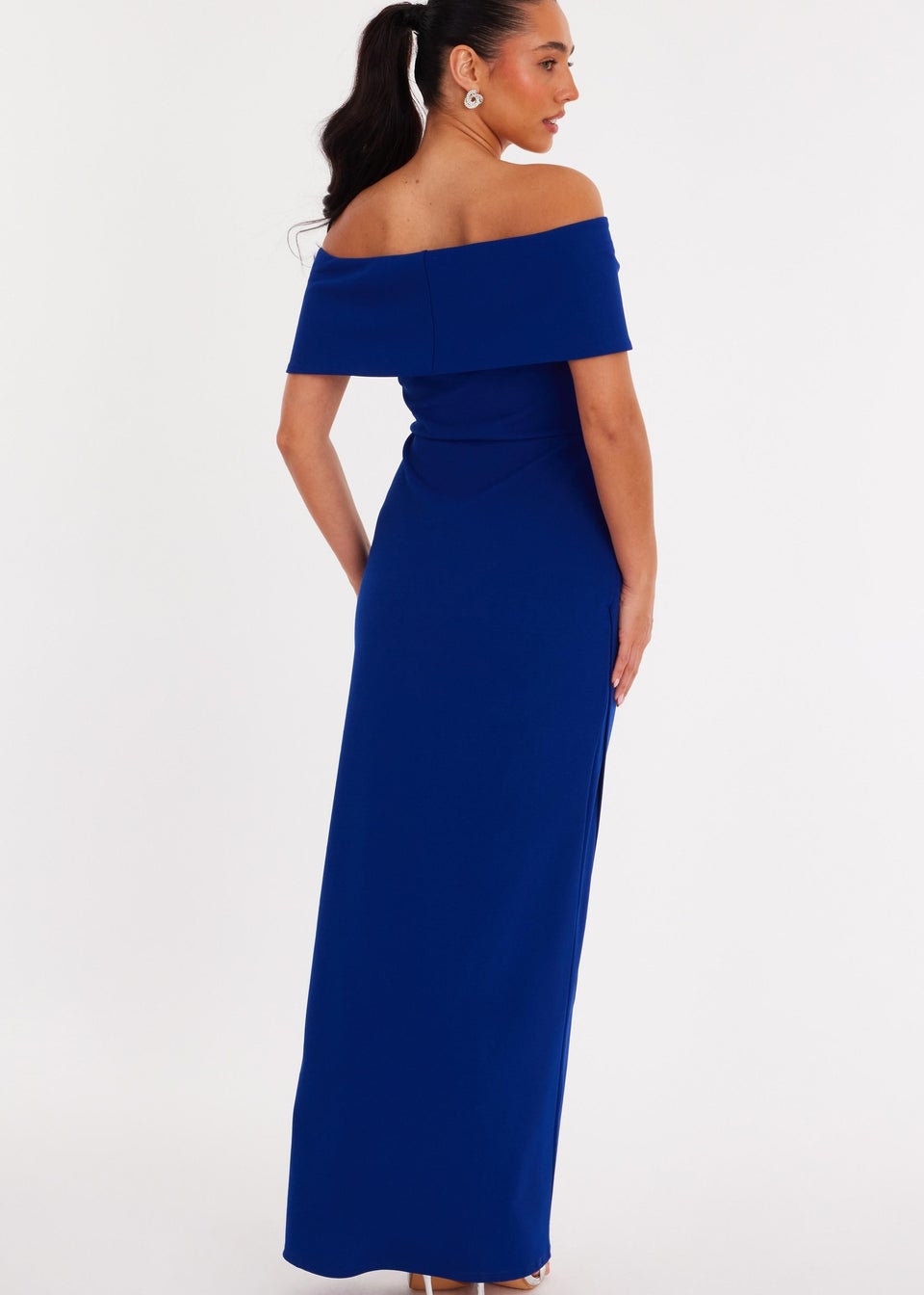 Quiz Blue Bardot Maxi Dress