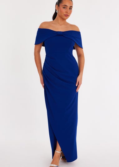 Quiz Blue Bardot Maxi Dress