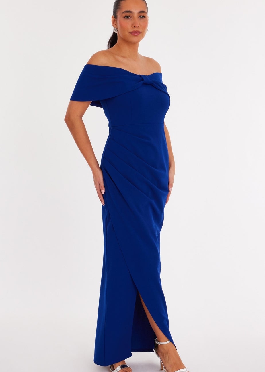 Quiz Blue Bardot Maxi Dress