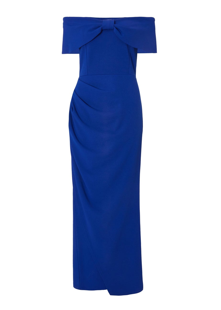 Quiz Blue Bardot Maxi Dress