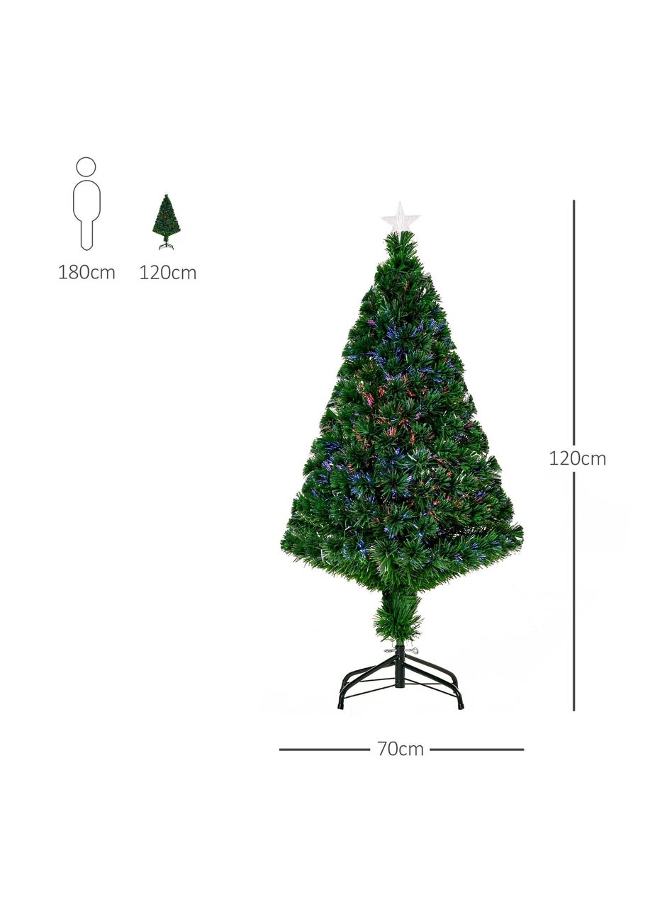 HOMCOM 4FT Fibre Optic Christmas Tree