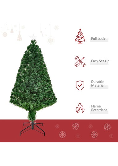 HOMCOM 4FT Fibre Optic Christmas Tree