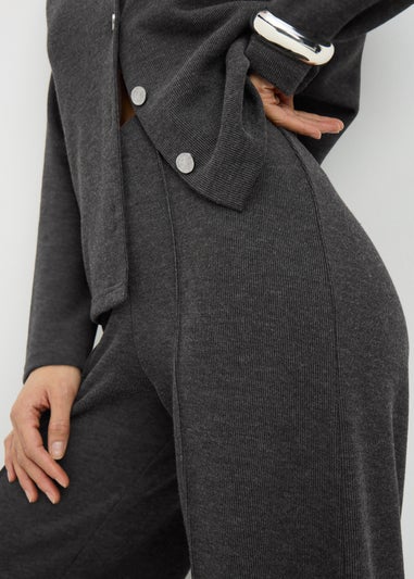 Charcoal Soft Touch Co Ord Trousers