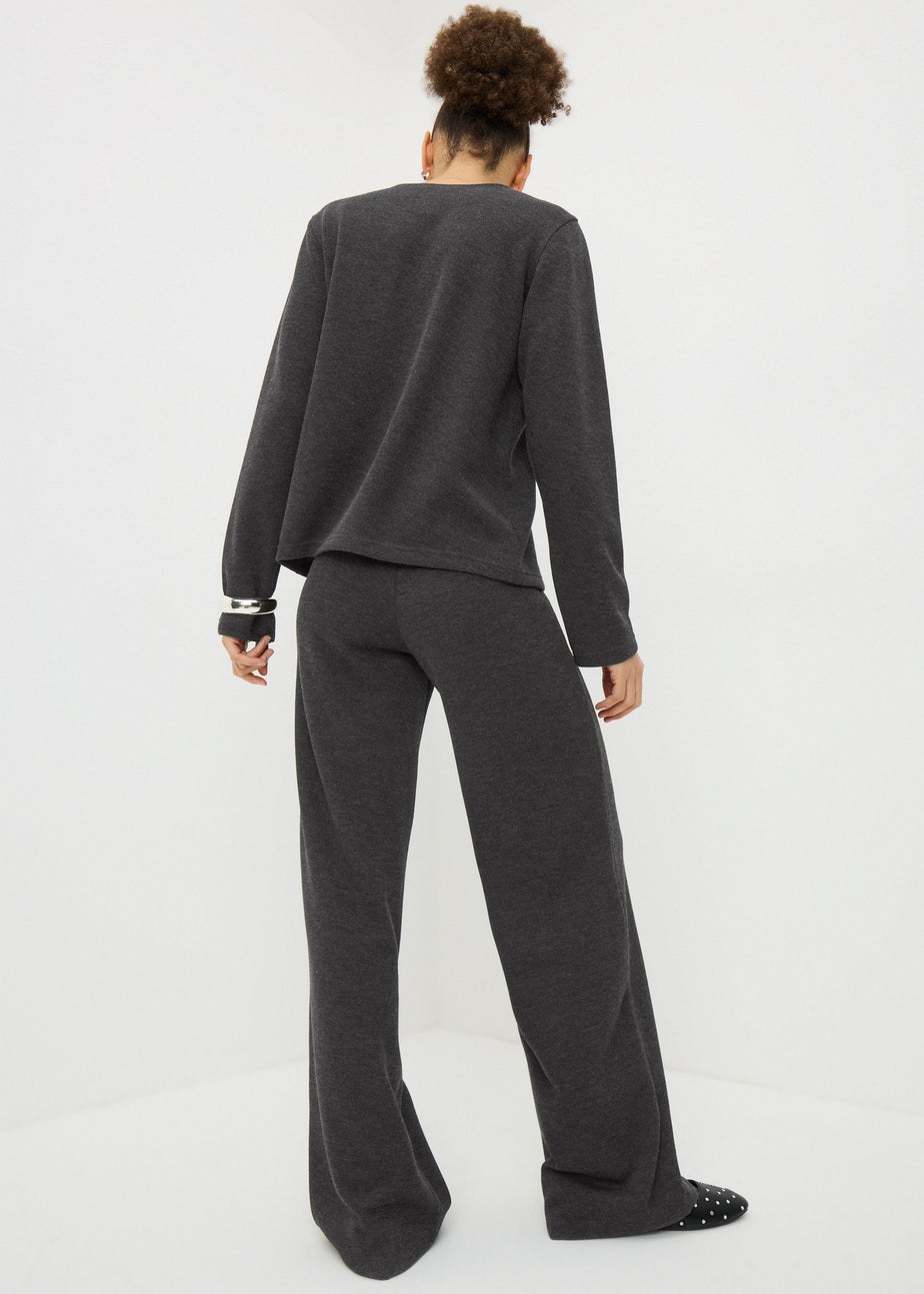 Charcoal Soft Touch Co Ord Trousers