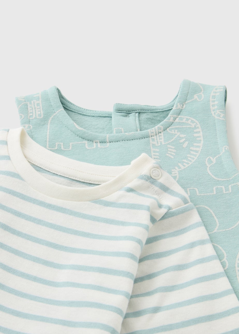 Baby Sage Animal Top & Dungaree Set (Newborn-23mths)