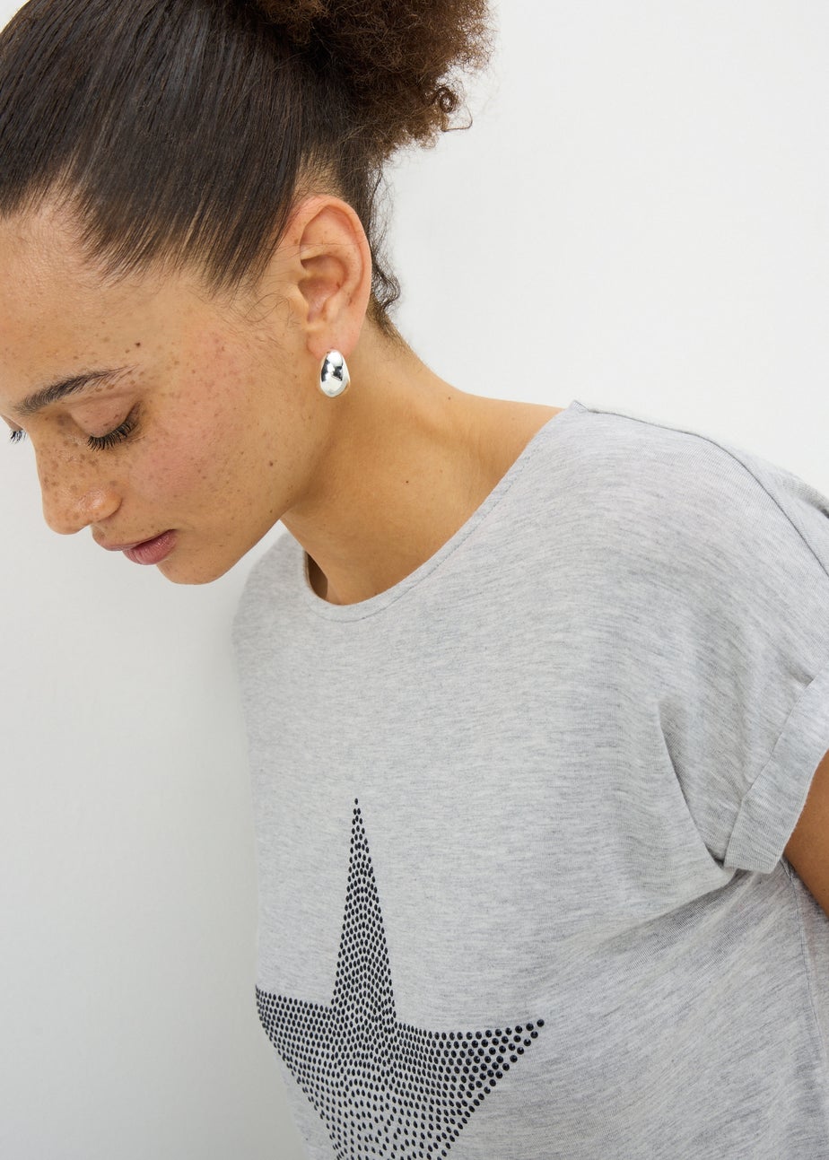Grey Star Stud T-Shirt