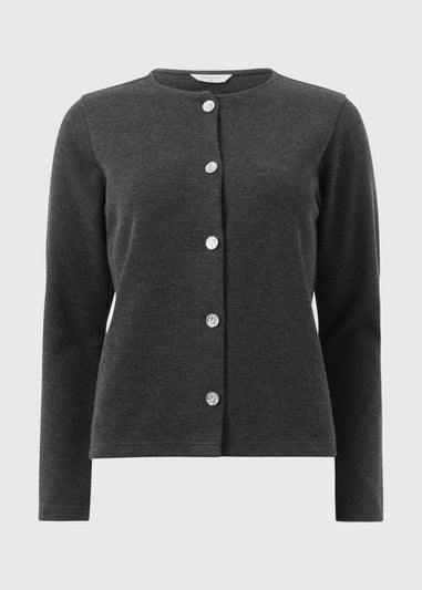 Charcoal Soft Touch Co Ord Cardigan