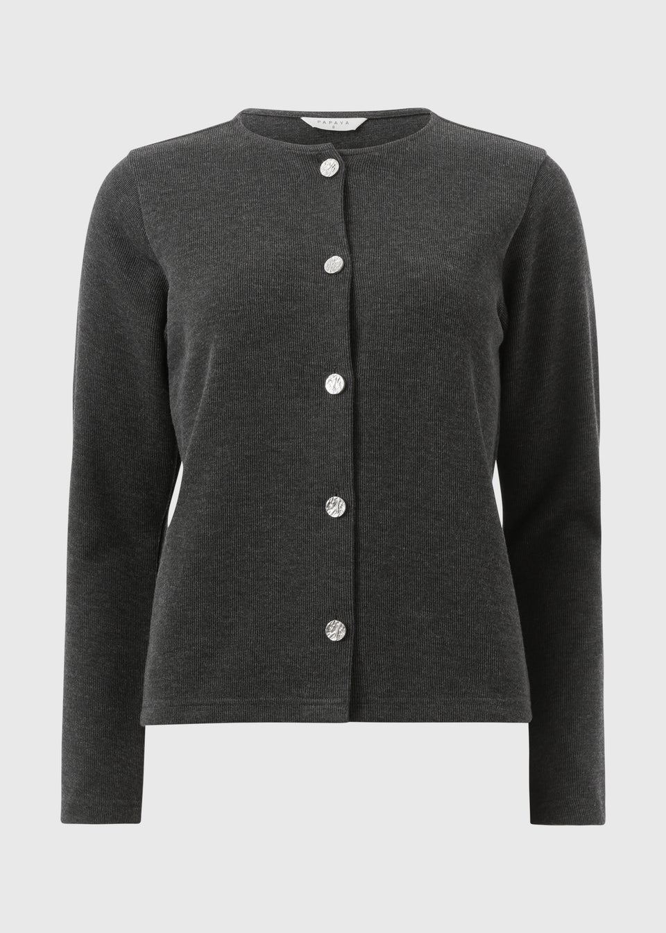 Charcoal Soft Touch Co Ord Cardigan