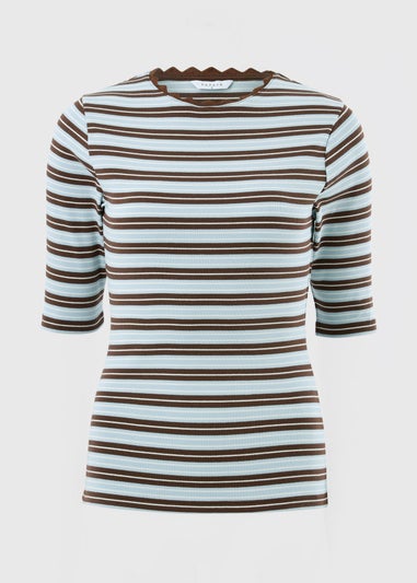 Blue Stripe Fitted T-Shirt