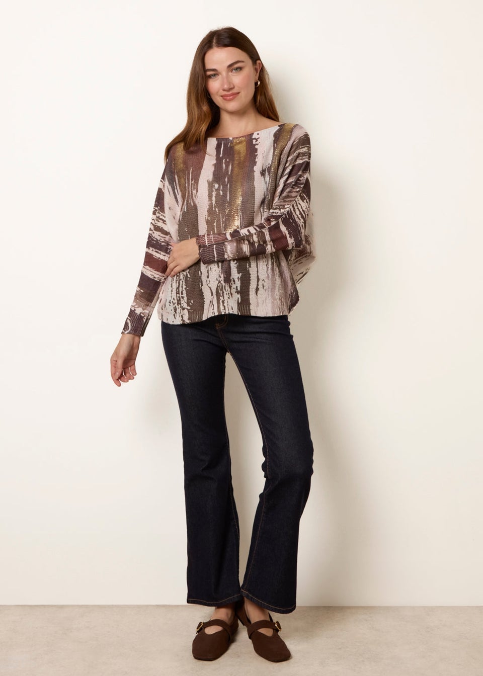 Blue Vanilla Multi Metallic Paint Brush Top