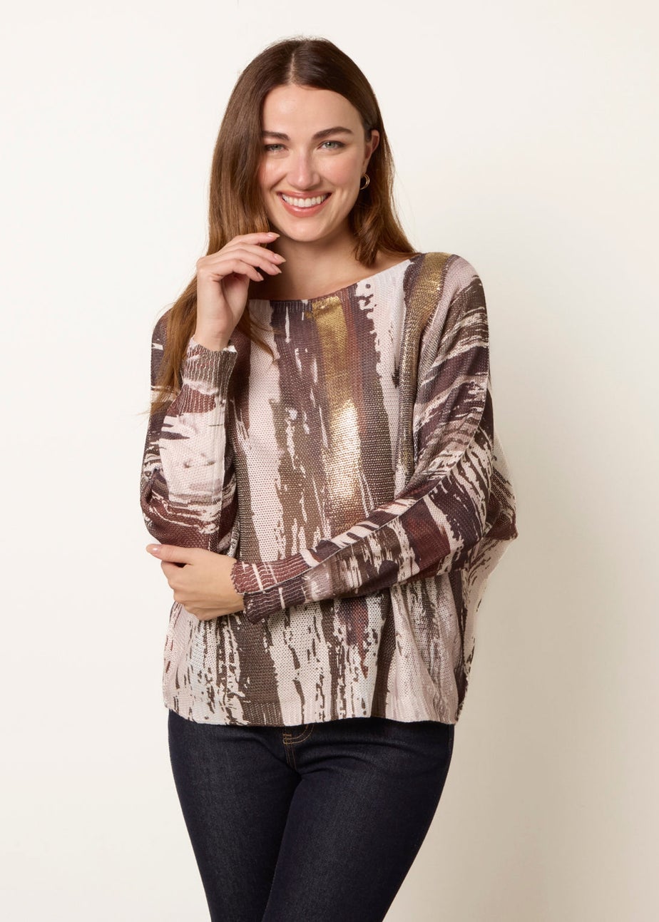 Blue Vanilla Multi Metallic Paint Brush Top