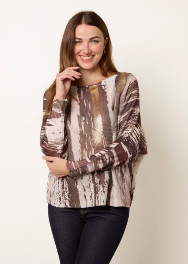 Blue Vanilla Multi Metallic Paint Brush Top