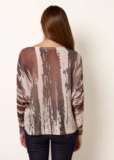 Blue Vanilla Multi Metallic Paint Brush Top