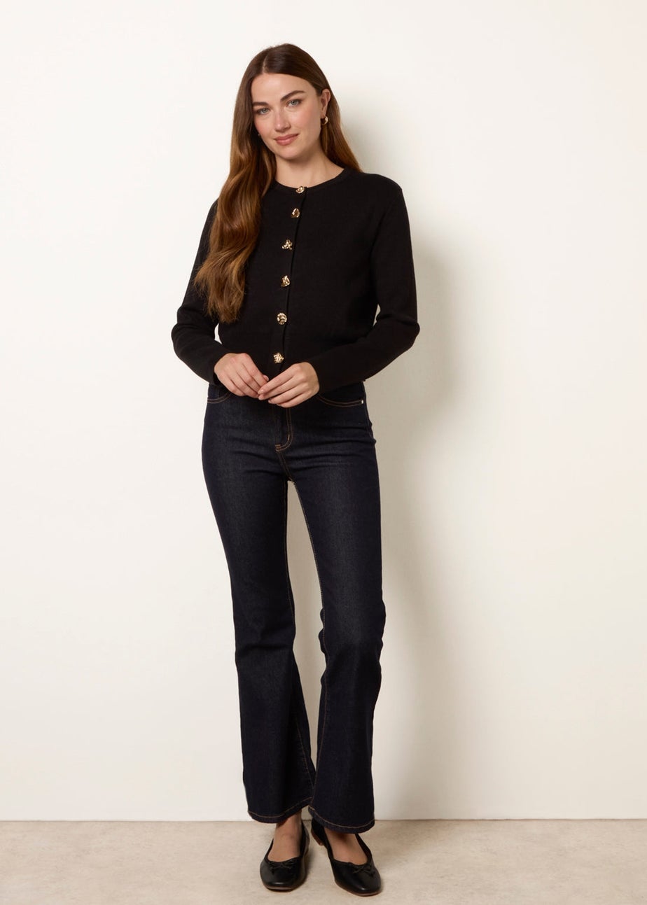 Blue Vanilla Black Gold Buttons Cardigan