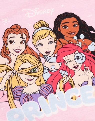 Vanilla Underground Disney Princess Girls Pink Long Pyjama Set (2-10yrs)