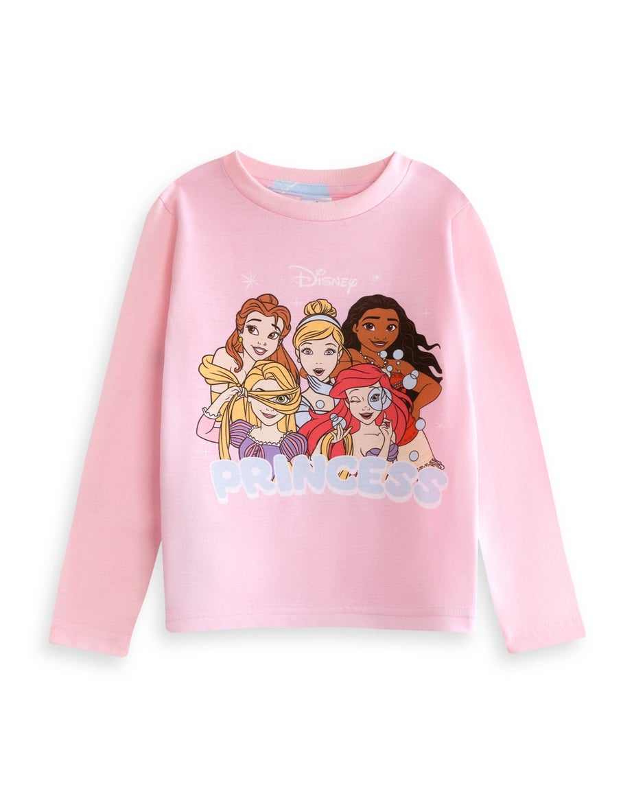 Vanilla Underground Disney Princess Girls Pink Long Pyjama Set (2-10yrs)