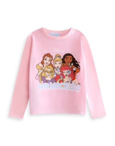 Vanilla Underground Disney Princess Girls Pink Long Pyjama Set (2-10yrs)